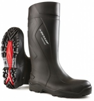 Dunlop Purofort Black Full Safety Wellington Boots With Steel Toe Cap And Mid Sole